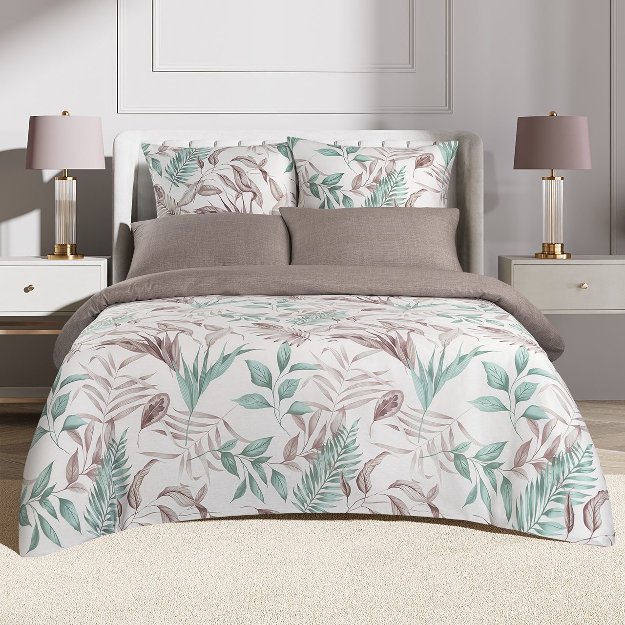 Белье постельное 1,5 сп сатин Ecotex Гармоника Саленто 70х70 см-2