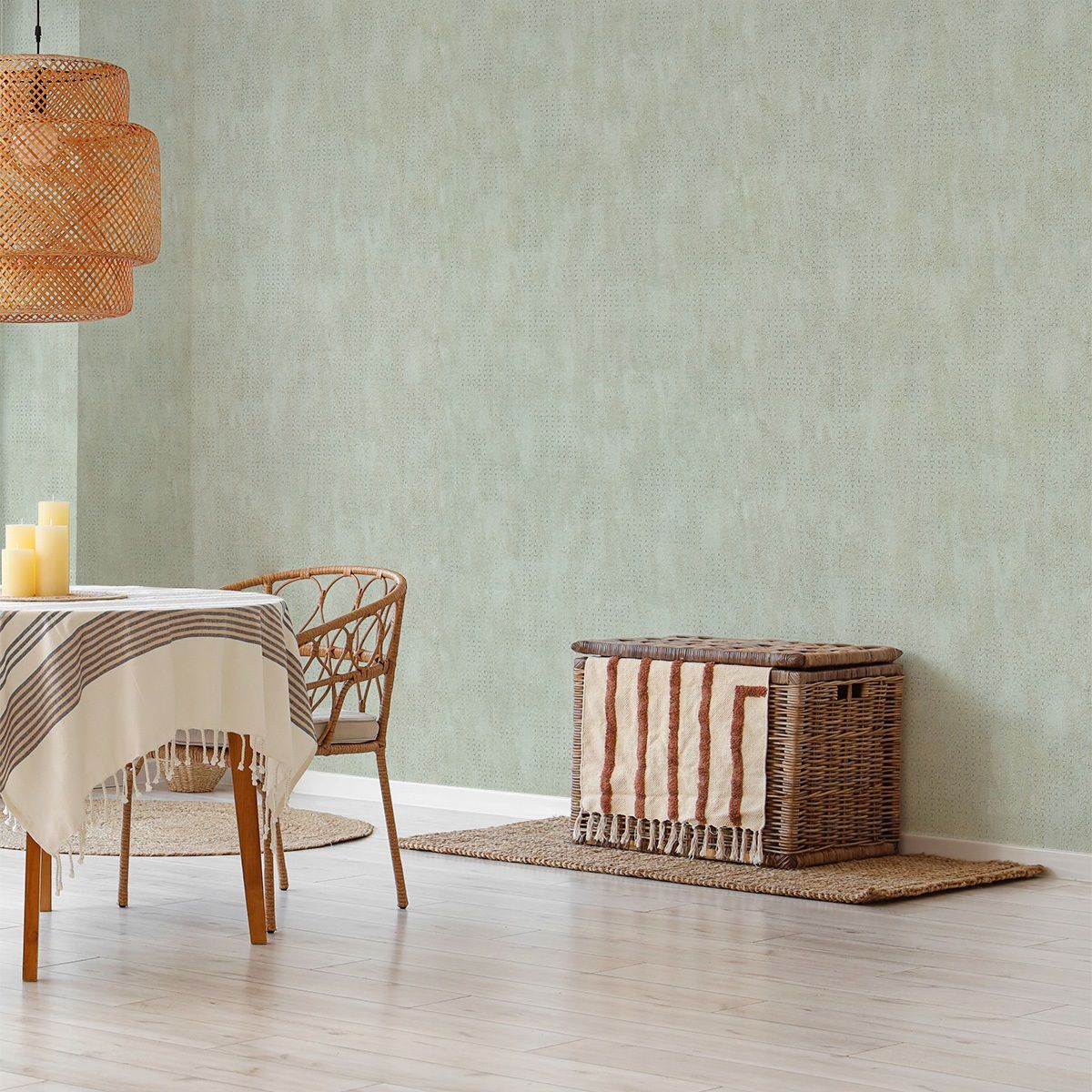 Обои Аспект Кайра 70671-77 зеленые кожа 1,06х10,05 м