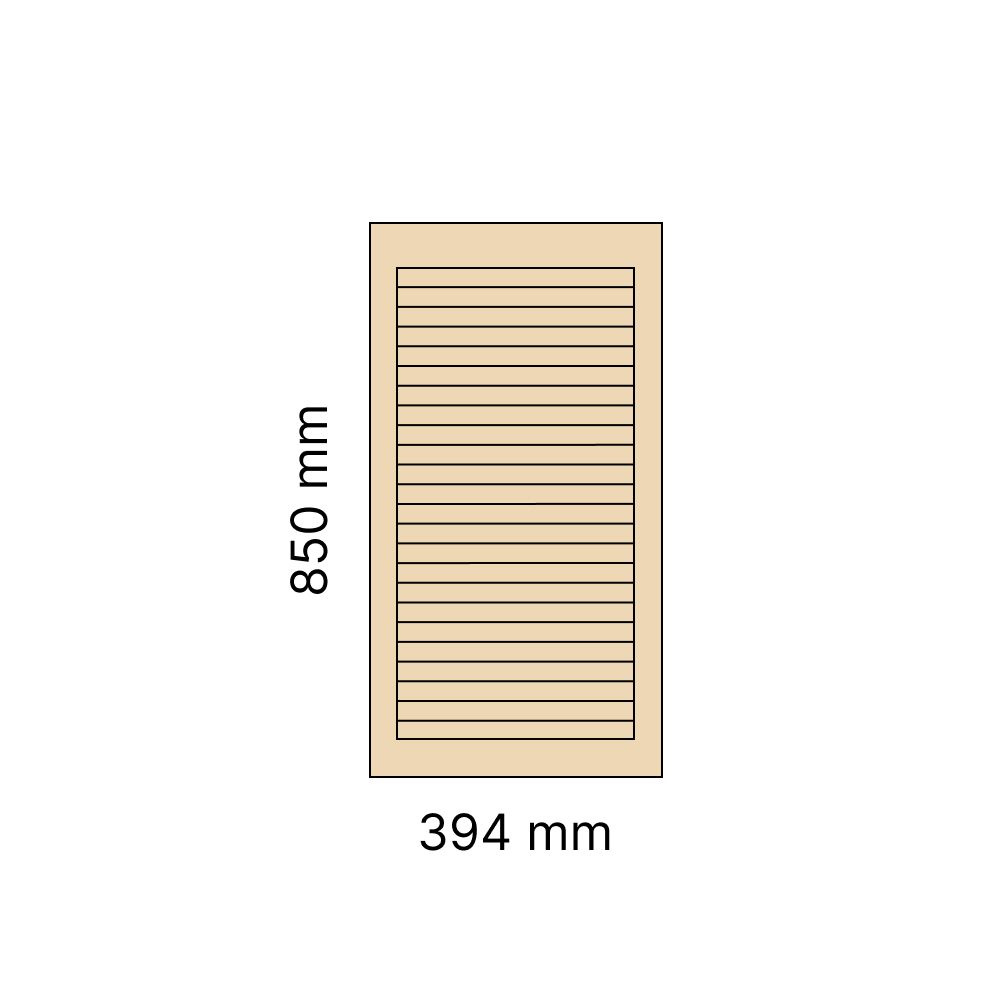 Дверка жалюзийная 850х394х20 мм хвоя