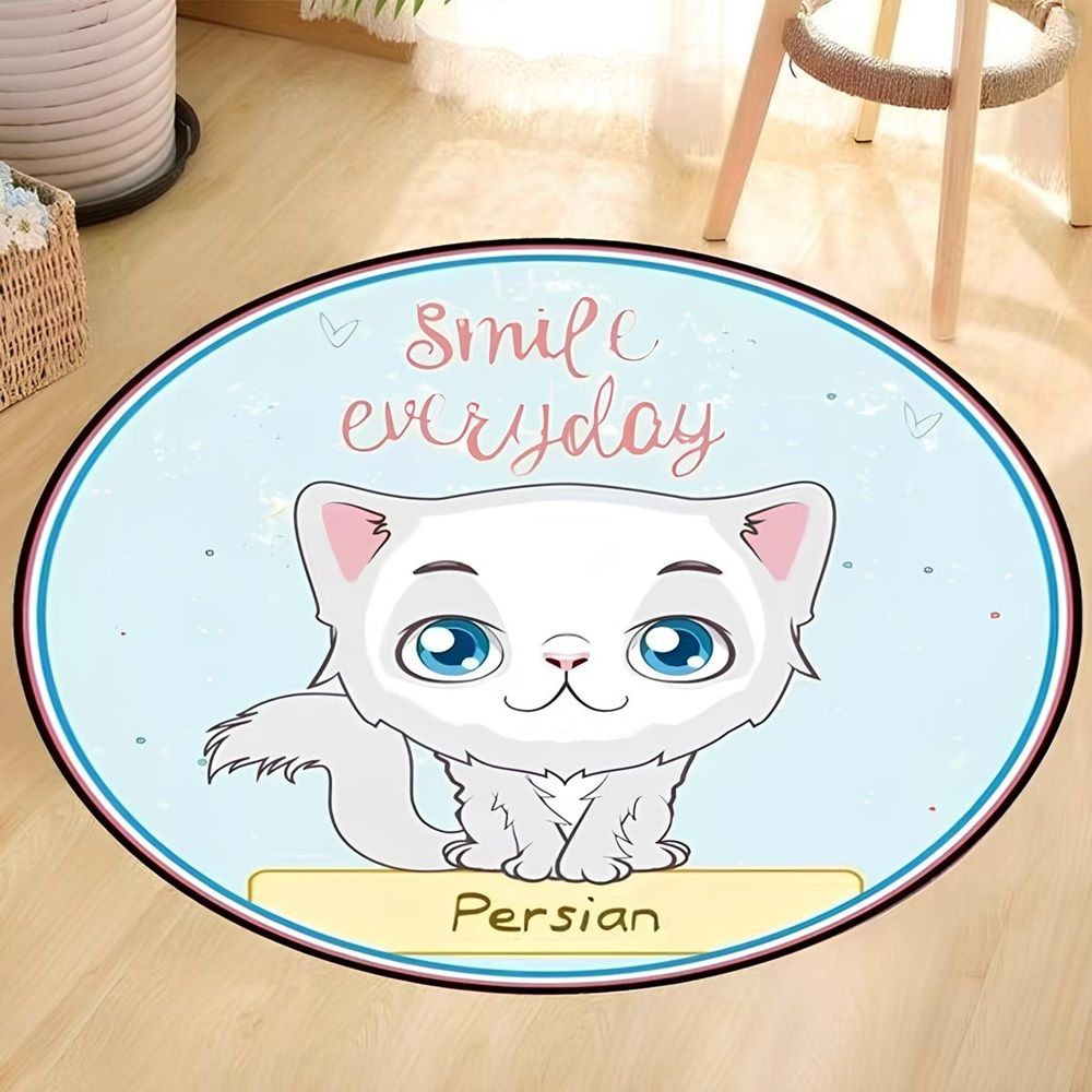 Коврик-лежанка для животных Лапусики Кошечка беляночка d60 см