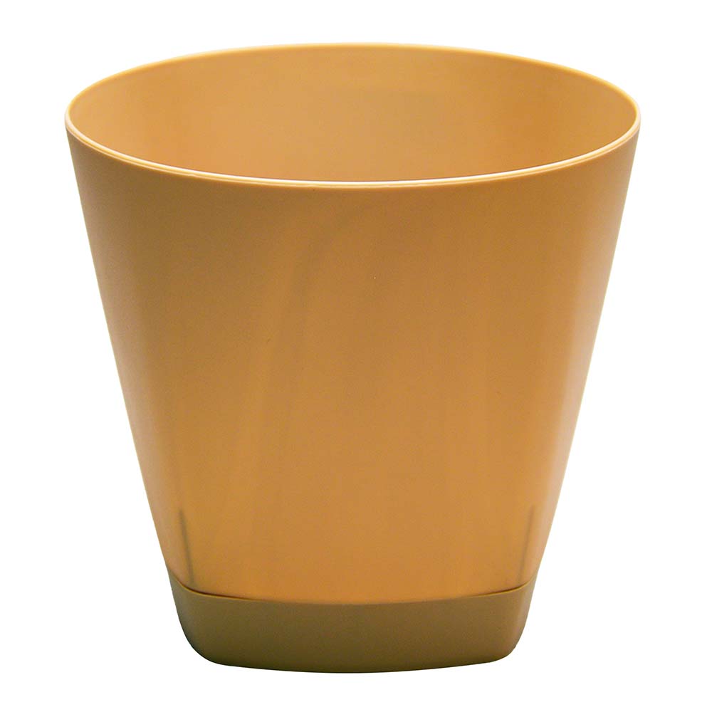 Горшок цветочный с подставкой Amsterdam молочный шоколад 14 см 1,35 л