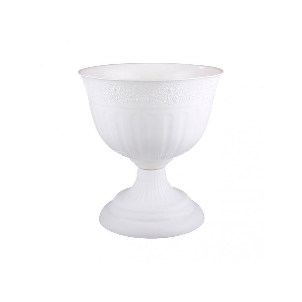 Вазон Венеция белый 18 л 40 см