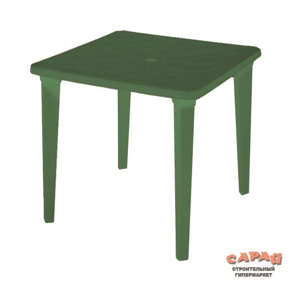 Стол пластиковый 800х800х740 мм зеленый