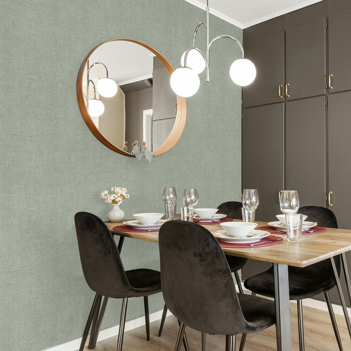 Обои Green Walls Valheim С40 4151 04 оливковые рогожка 1,06х10,05 м