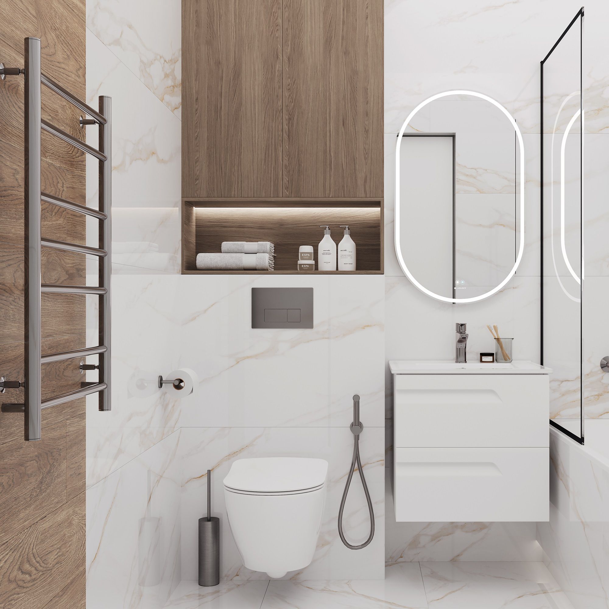 Керамогранит Ceradim Calacatta Regal Gold 60х60 см белый полированный 1,44 м2