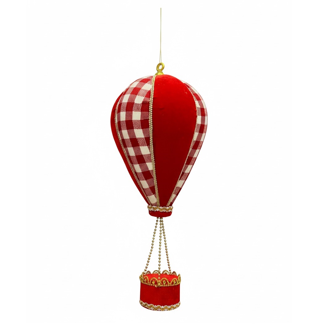 Игрушка елочная Моя Елочка Воздушный шар 30 см красный/белый 2025-0997