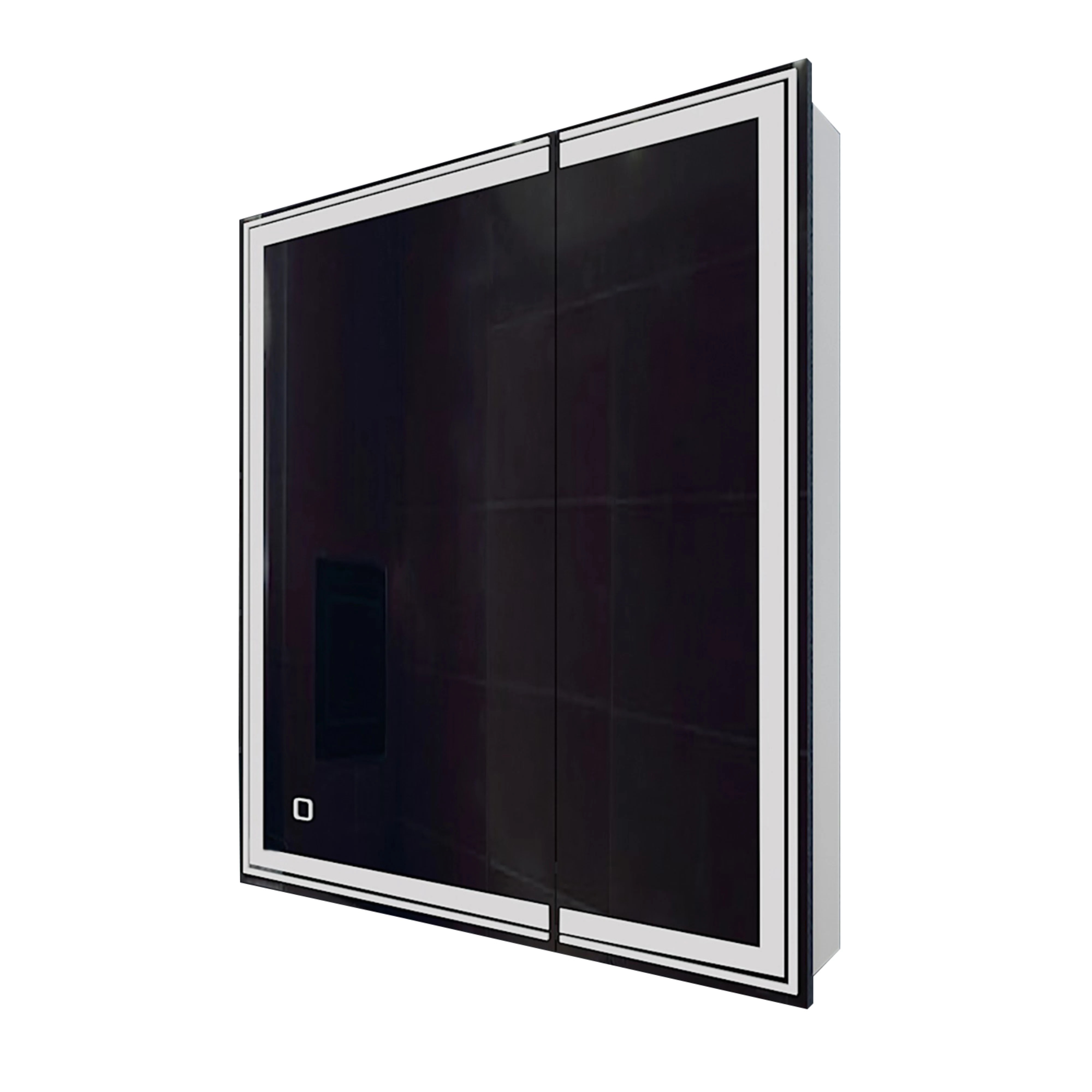 Шкаф зеркальный Mixline Мелис Led 700х800 мм 2 створки