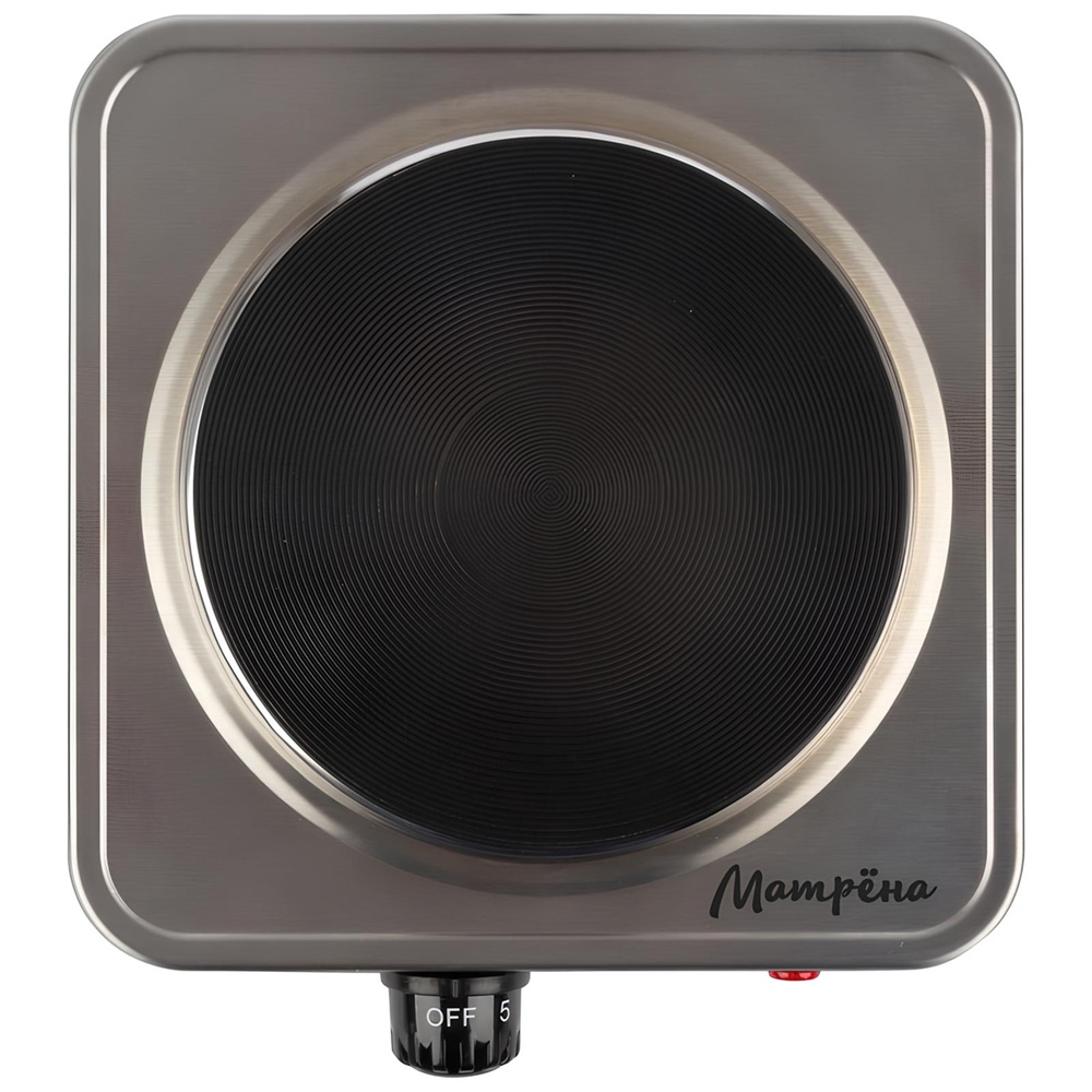 Плитка электрическая Матрена МА-061 1 конфорка диск 1кВт серая (10)