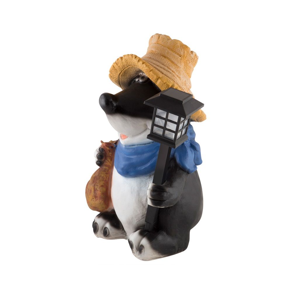 Фигура садовая Крот с фонарем h45 см 169339