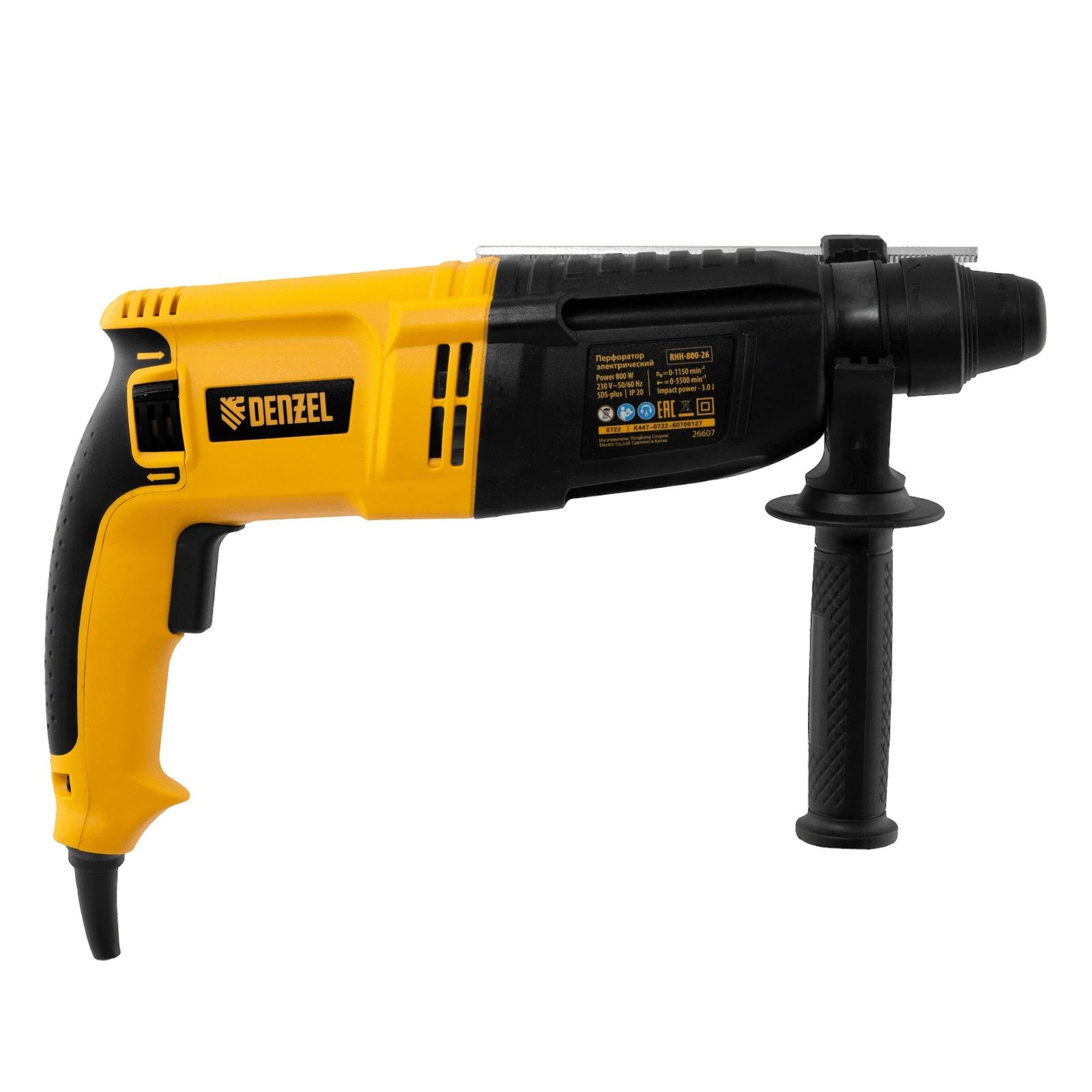 Перфоратор Denzel RHH-800-26 800Вт 3 Дж