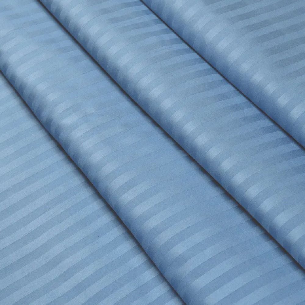 Наволочка страйп сатин голубой 70х70 см