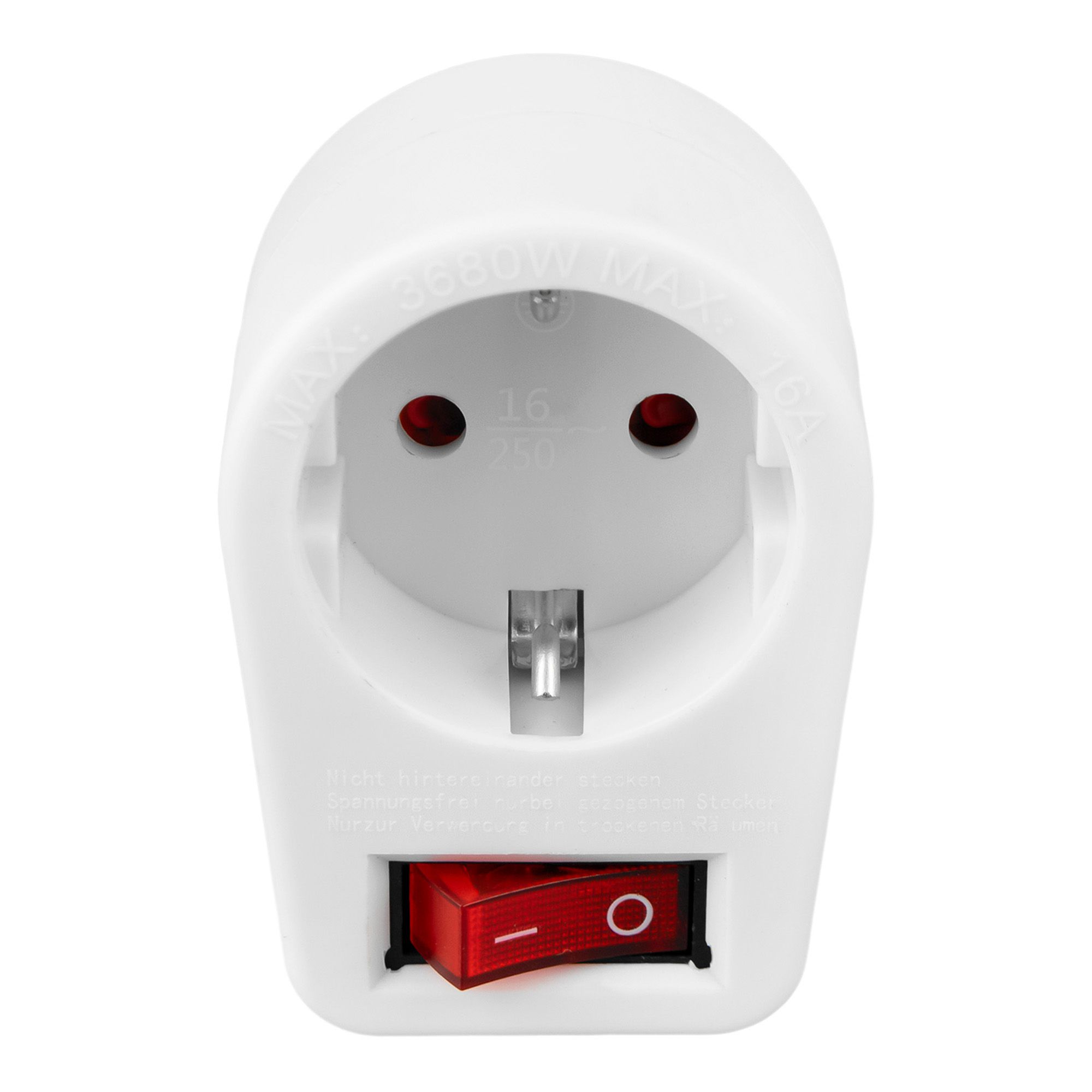 Переходник 16А, белый, земля, выкл., шторки NAD-1E-CS-WH 94669 Navigator