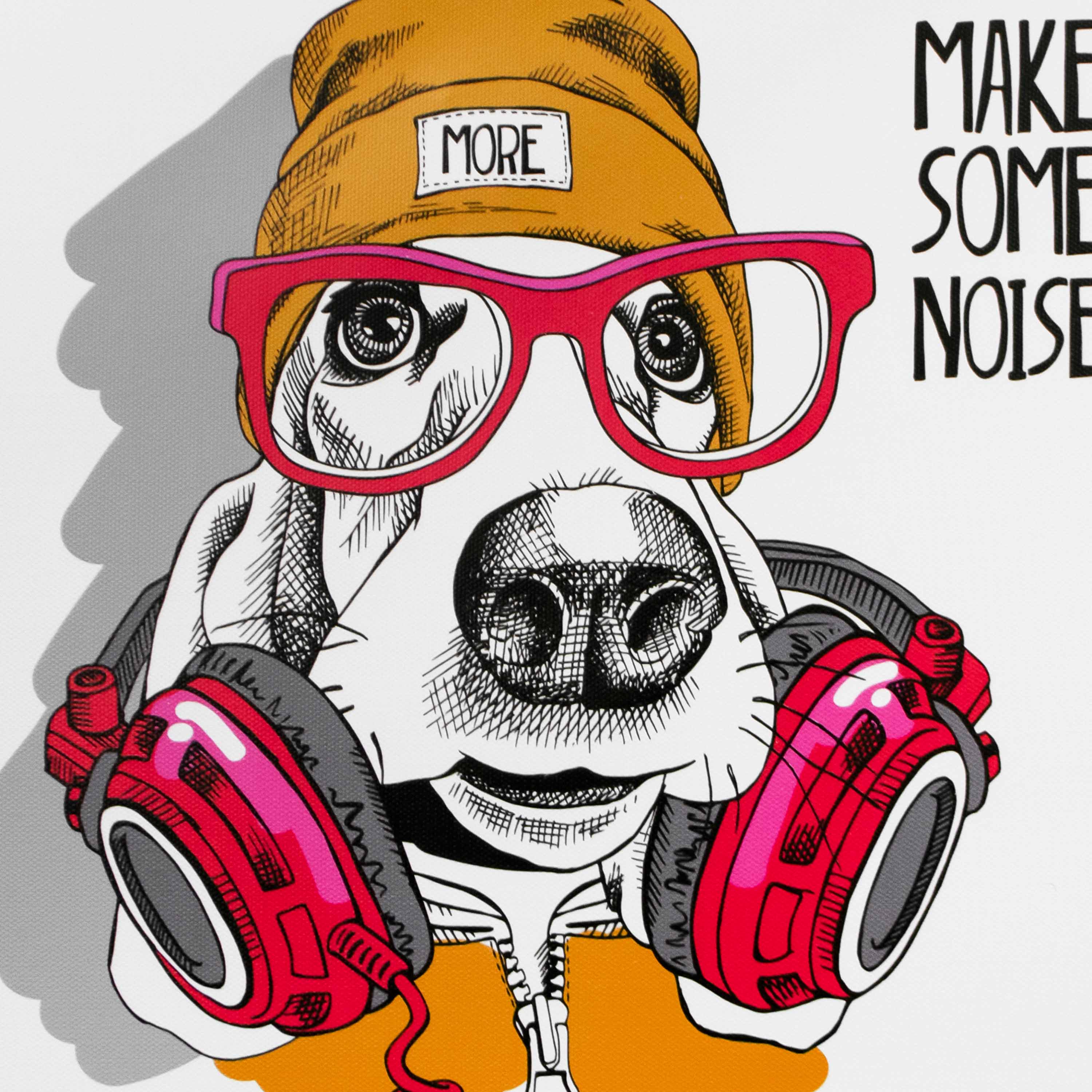 Картина-холст Декоретто Art Собака-меломан 30x30 cм CV 1377