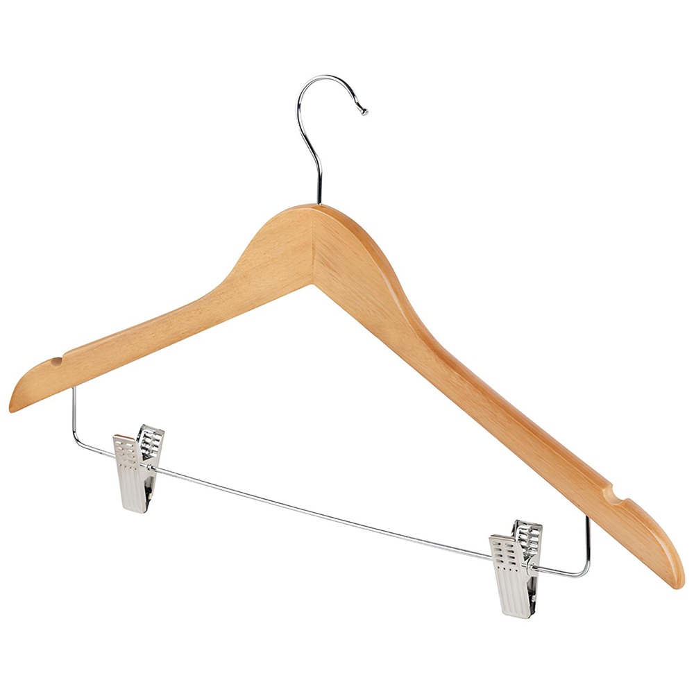 Вешалка-плечики р.46-48 дерево с зажимами Рыжий кот 311306