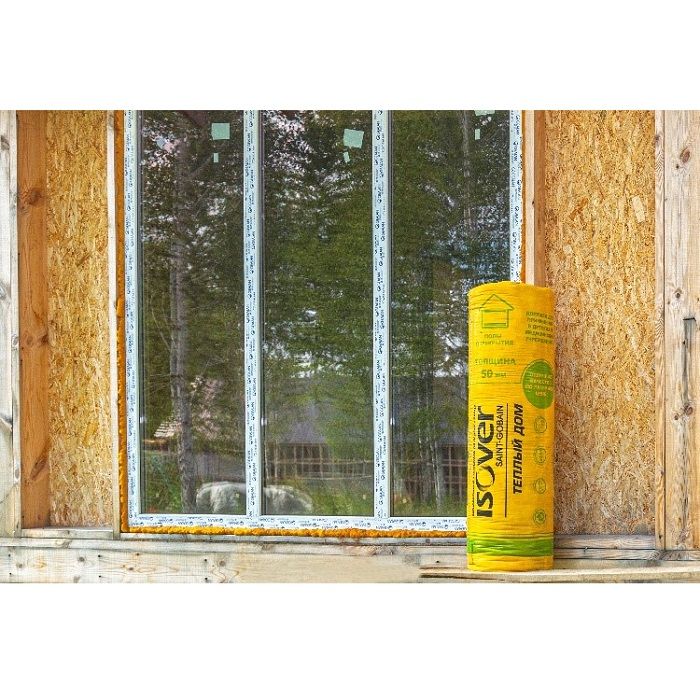 Утеплитель Isover Теплый Дом Твин 50х1220х7000 мм (2 шт, 17,1м2, 0,85м3)