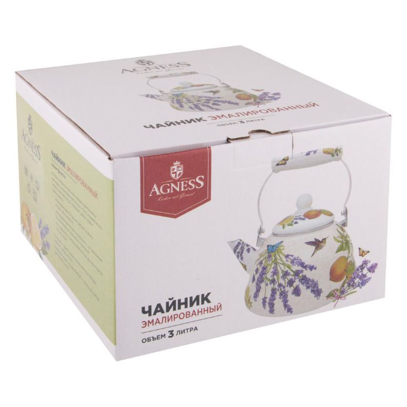 Чайник эмалированный Agness Прованс 3 л индукция 934-382