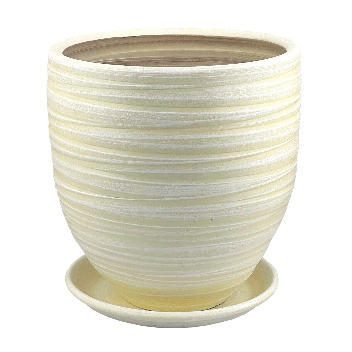 Горшок цветочный Бутон Модерн ваниль 24 см 7,5 л