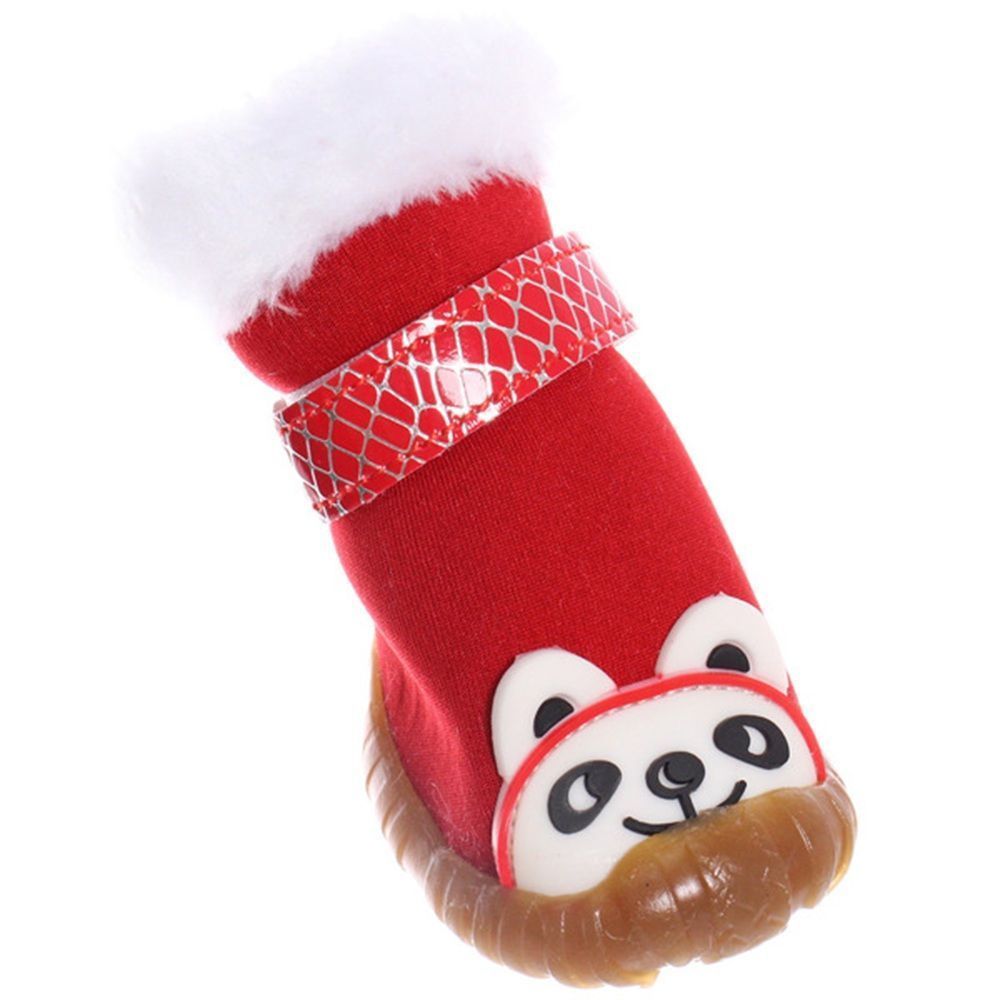 Ботинки зимние для животных Модный бро на липучке красные р 5 6 см