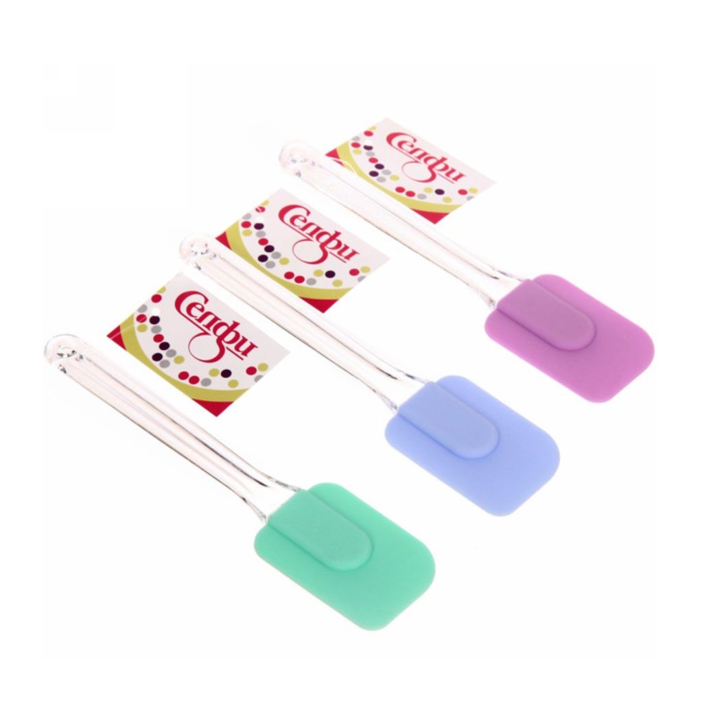 Лопатка силиконовая Macarons прозрачная ручка 18,5х4,5 см