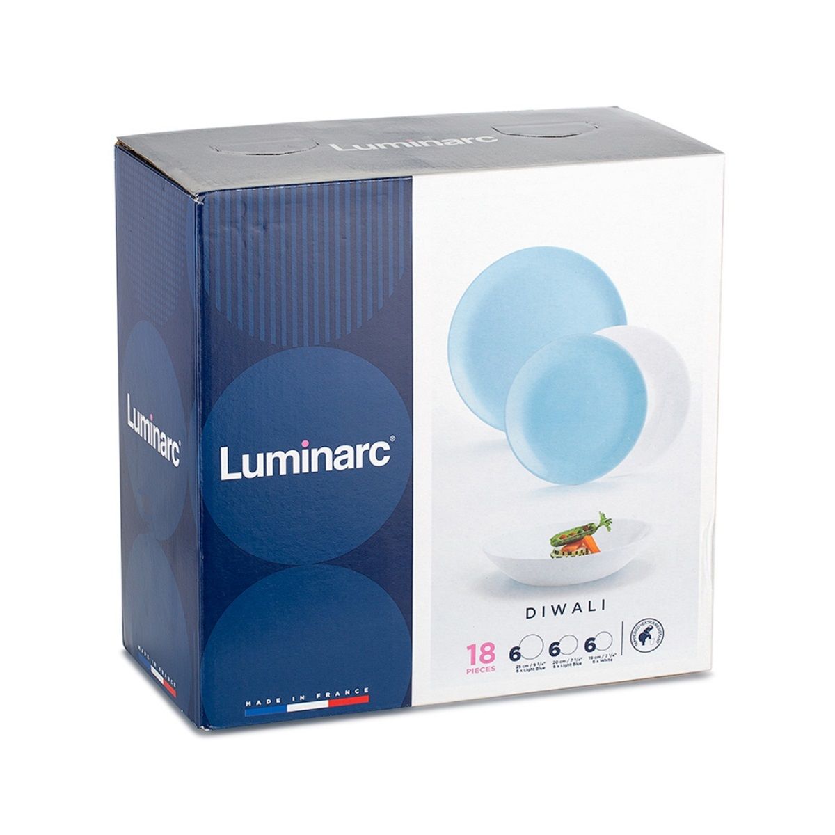 Набор столовый Luminarc Diwali Light Blue and White 18 предметов