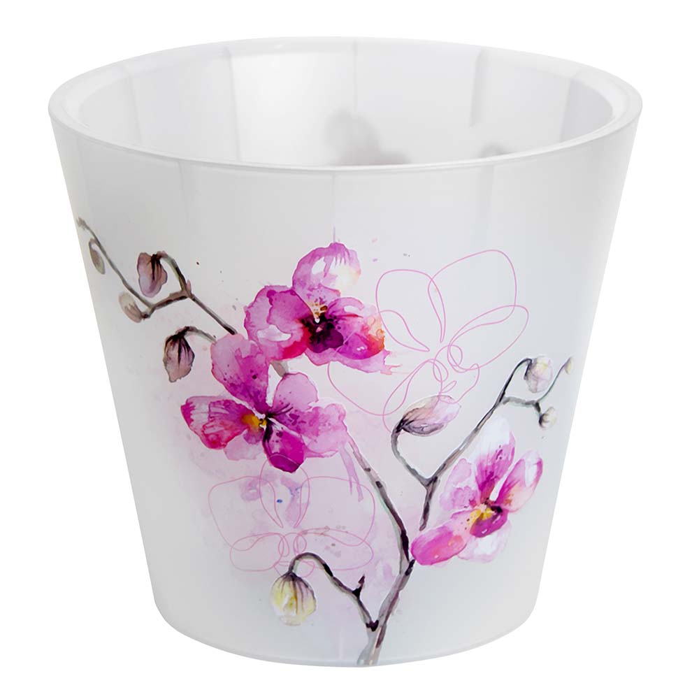 Горшок цветочный London Orchid Deco фуксия орхидея 16 cм 1,6 л