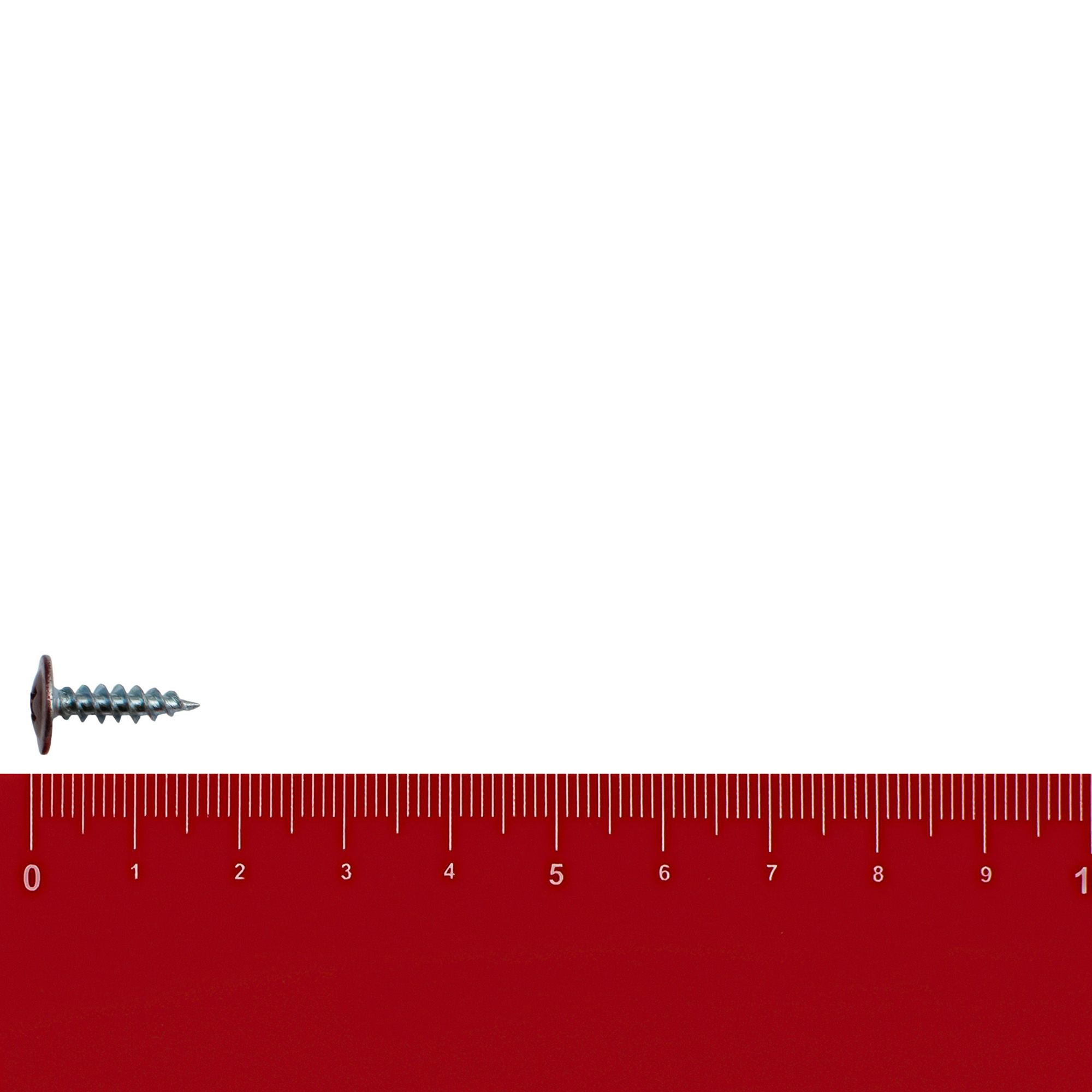 Саморез прессшайба 4,2х16 мм острый коричневый RAL 8017 вес