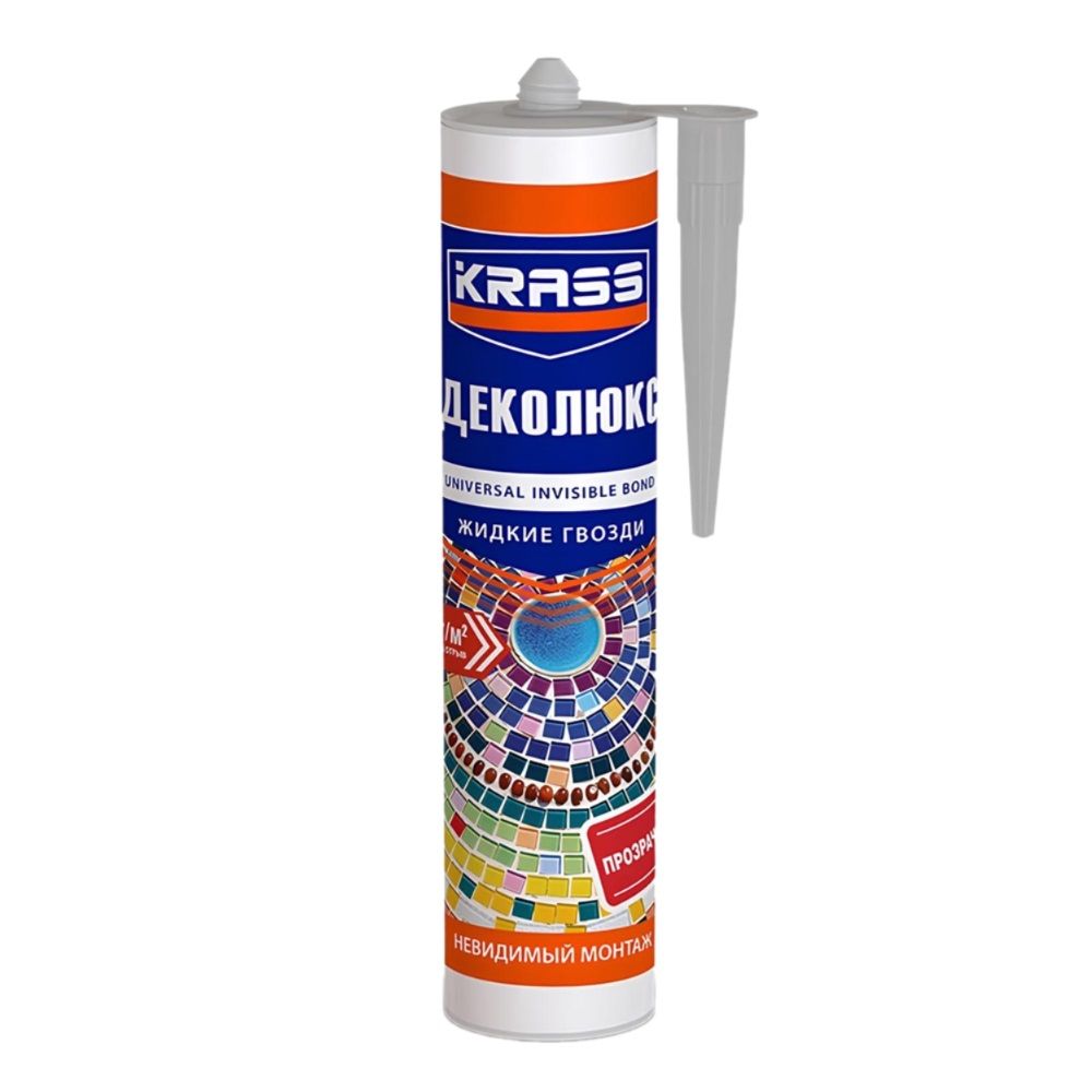 Клей жидкие гвозди акриловый Krass Деколюкс прозрачный 280 мл