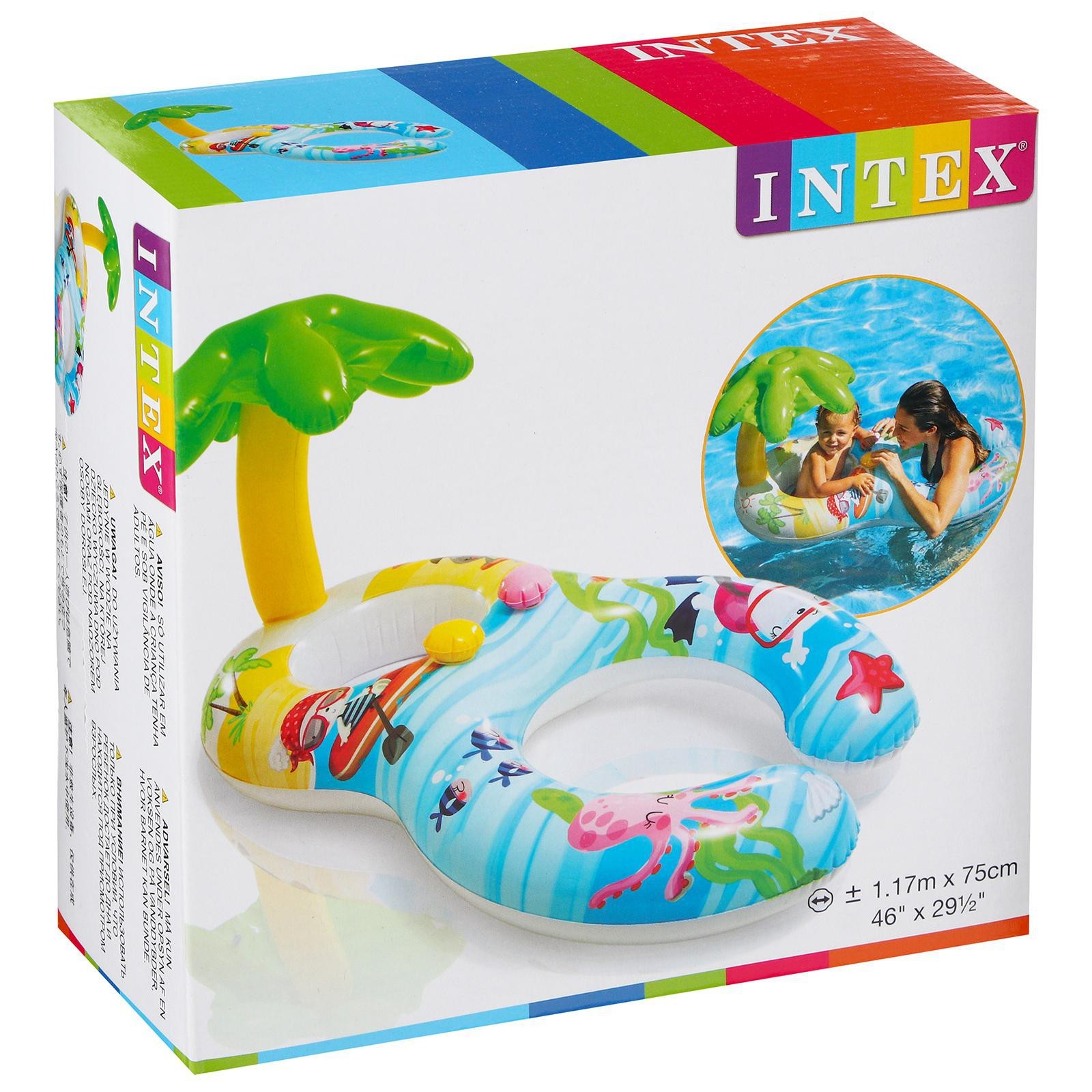 Круг для плавания 117х75 см 1-2 года Intex Мать и дитя 56590