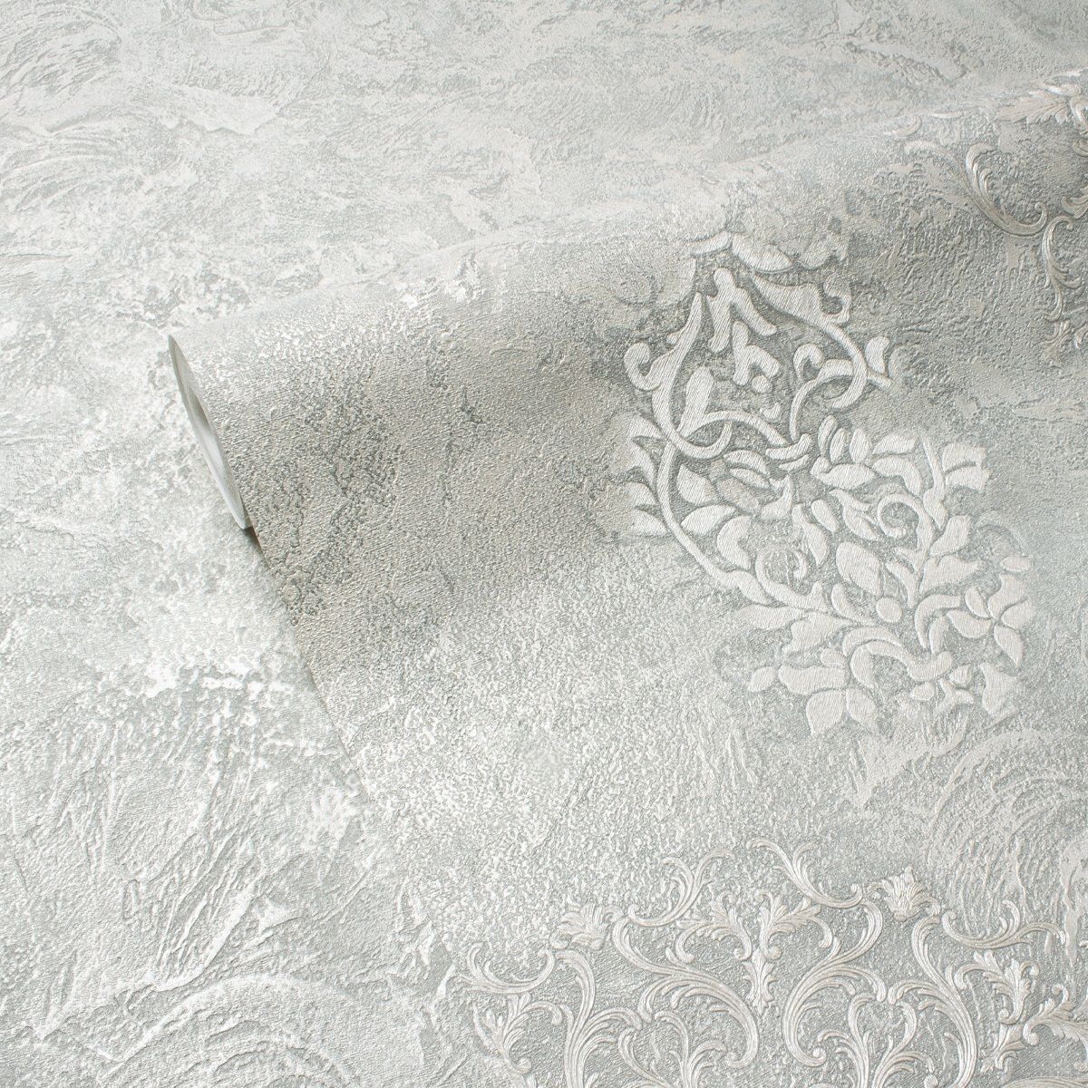 Обои Victoria Stenova Leonardo 589453 оливковые вензель 1,06х10 м