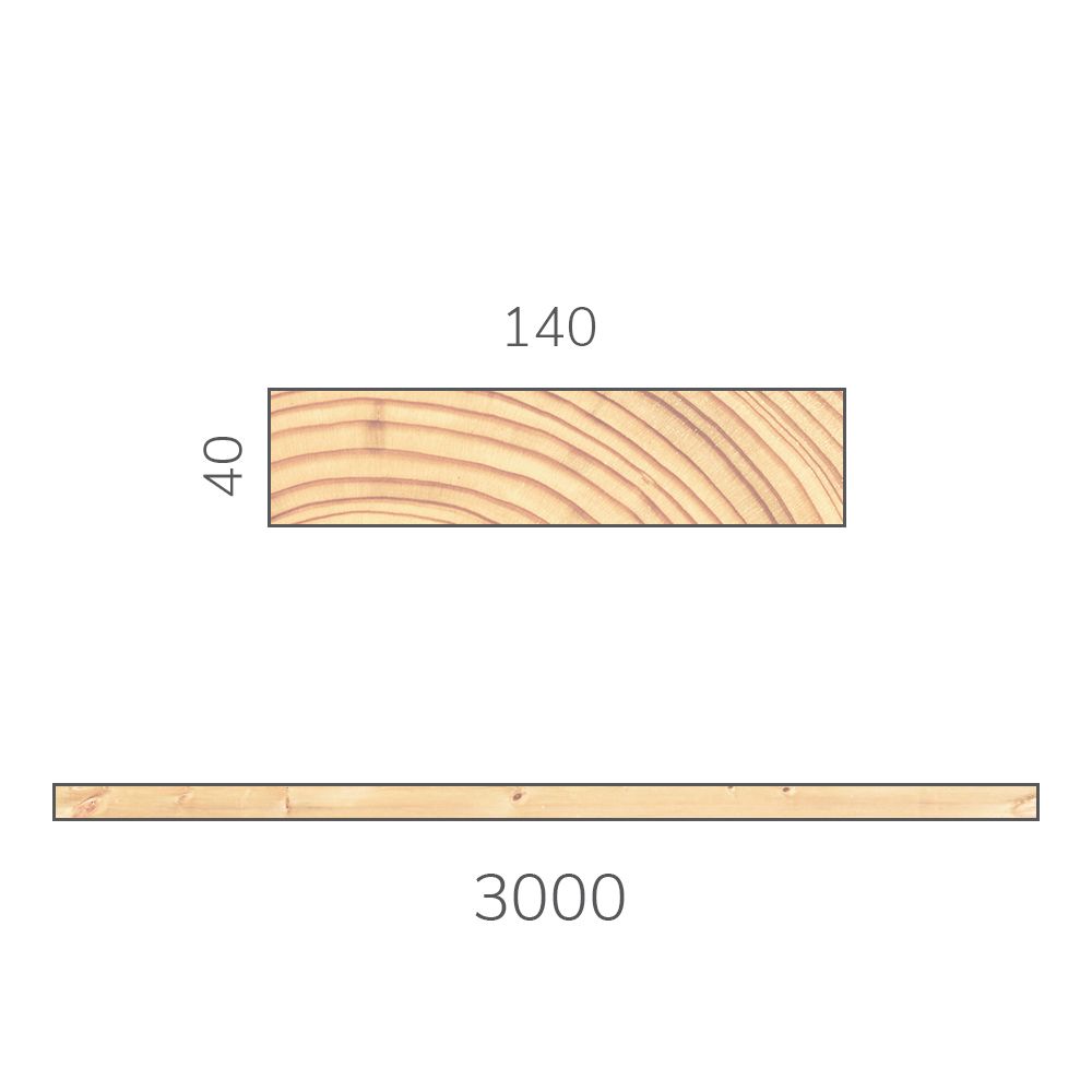 Доска профилированная 40х146х3000 мм хвоя