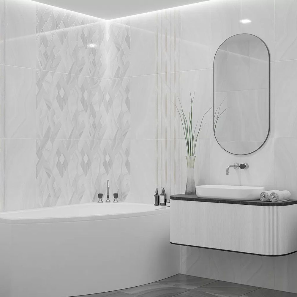 Плитка настенная Azori Acate Cascade 31,5х63 см серая 1,6/1,79 м2