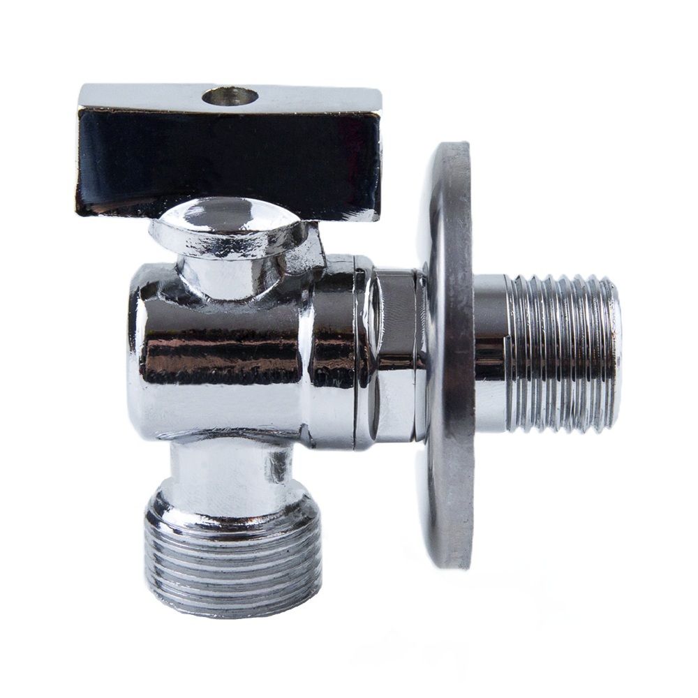 Кран шаровой угловой 1/2"-3/4" НР/НР с отражателем