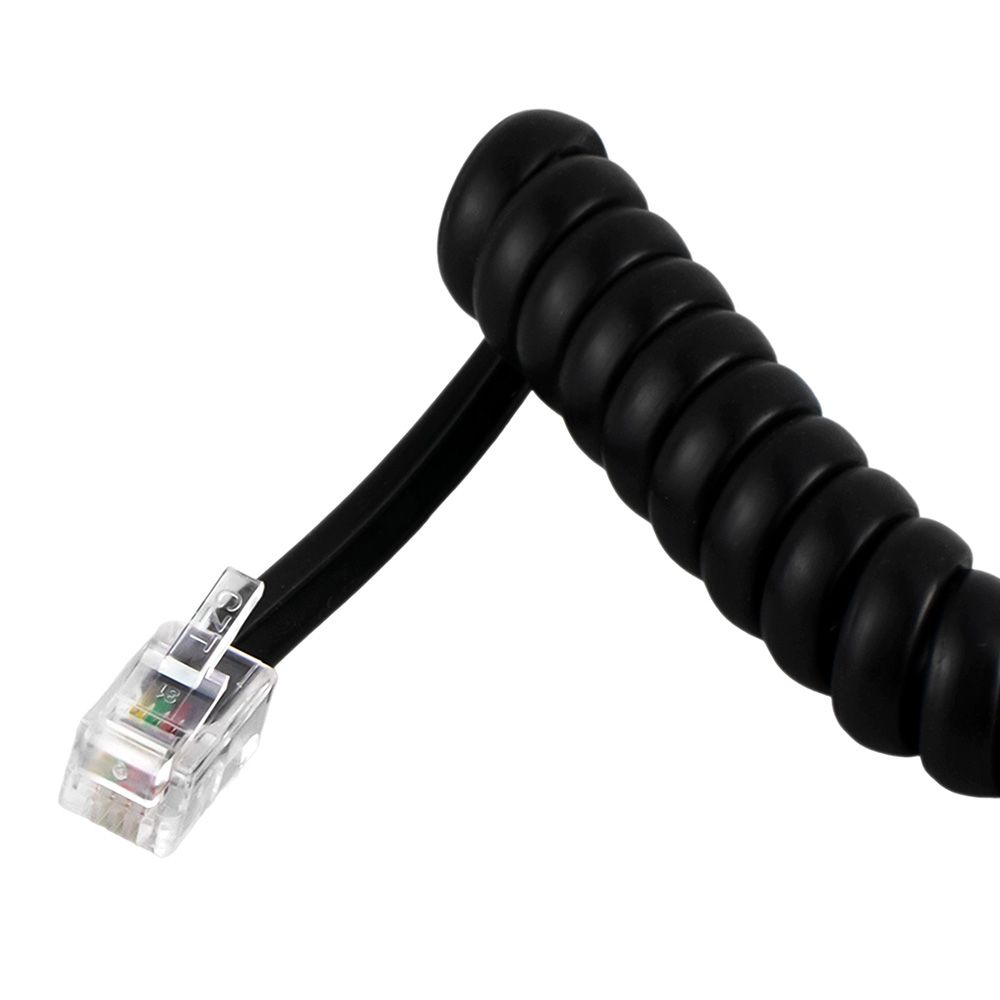 Шнур телеф. витой 2м (джек-джек) черн. Rexant 18-2023