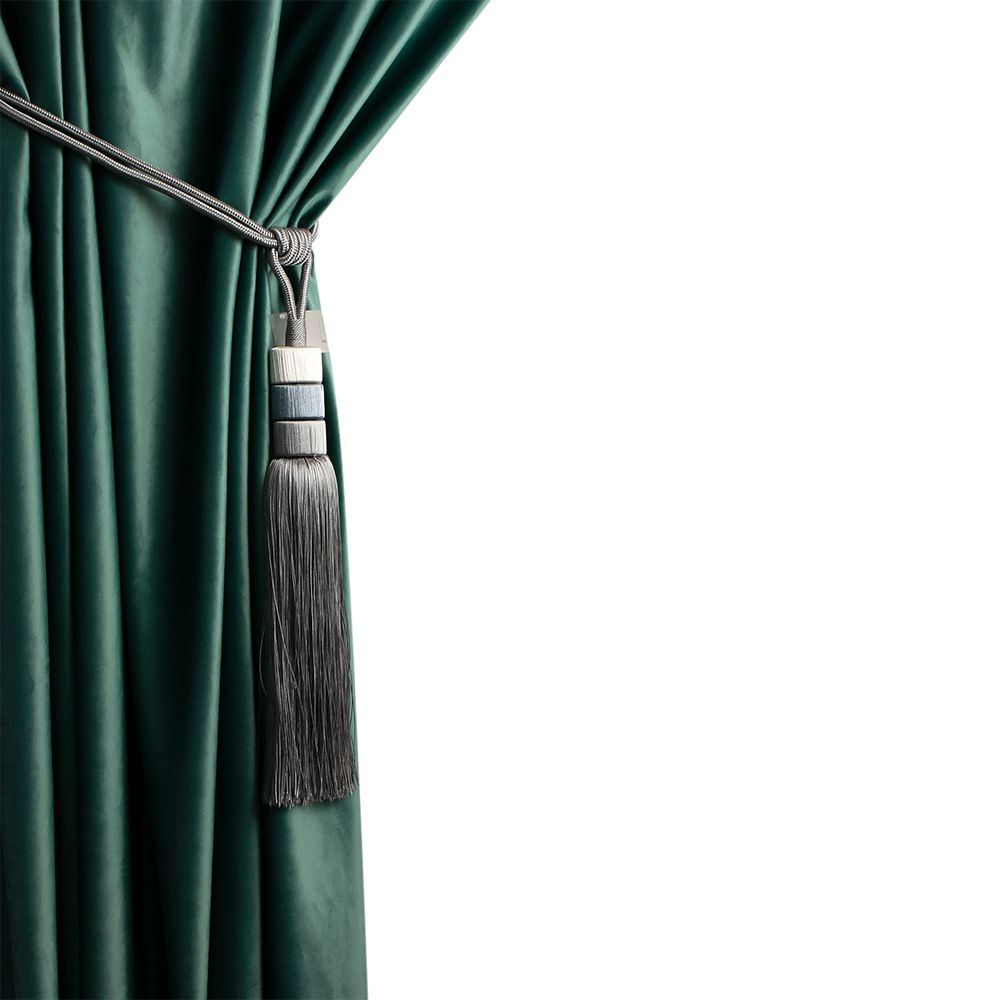 Кисть для штор Silver ТР2299 G27 Mirtex светло-серый/серо-голубой/молочный L78/33 см