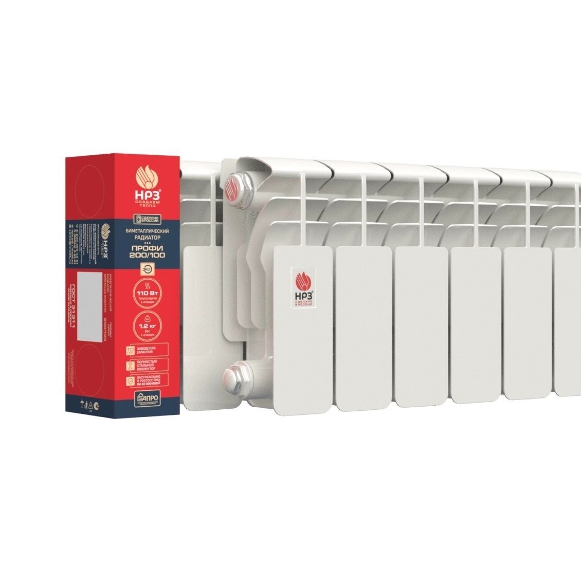 Радиатор алюминиевый НРЗ Люкс 200-100 16 секций