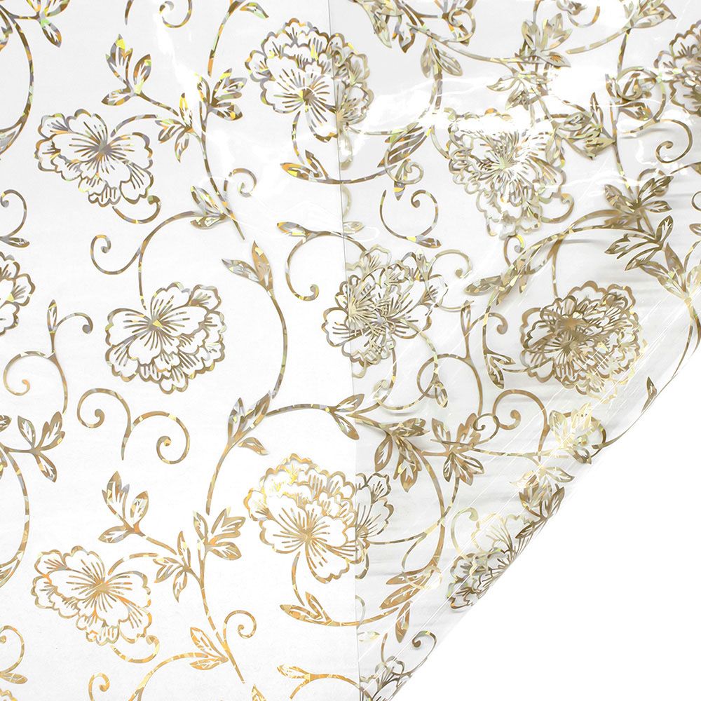 Клеенка силиконовая Dekorelle 004 прозрачный фон размер 0,6х20м