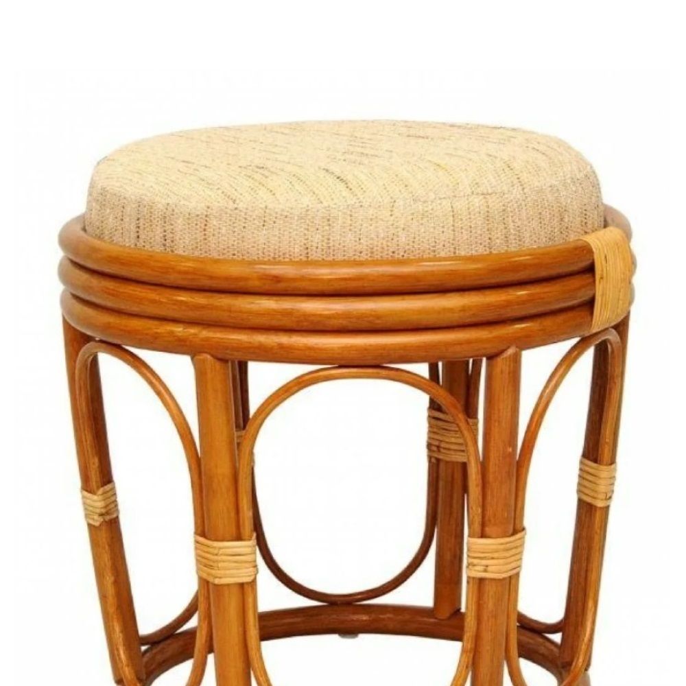 Табурет из натурального ротанга 12/18 К с подушкой