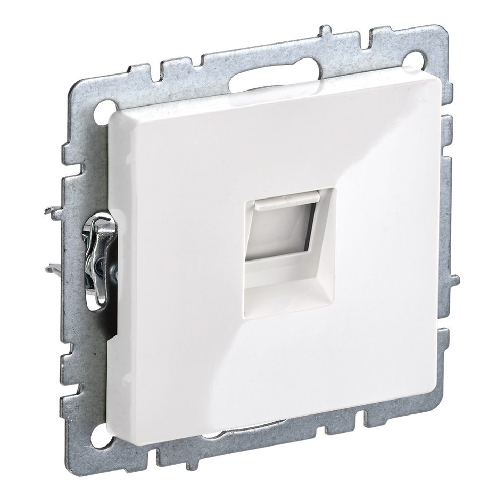 Розетка компьютерная СП RJ45 кат 5E Brite РК10-БрБ IEK BR-K10-1-K01 белый
