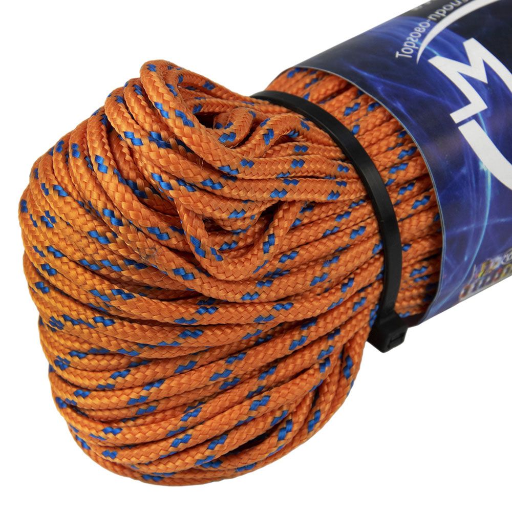 Шнур полипропиленовый плетеный 16-прядный 3 мм 50 м