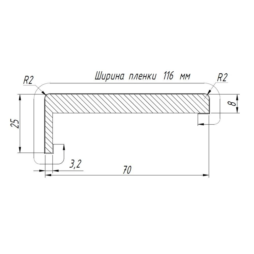 Наличник телескоп Дуб серый 8х70х2150 мм