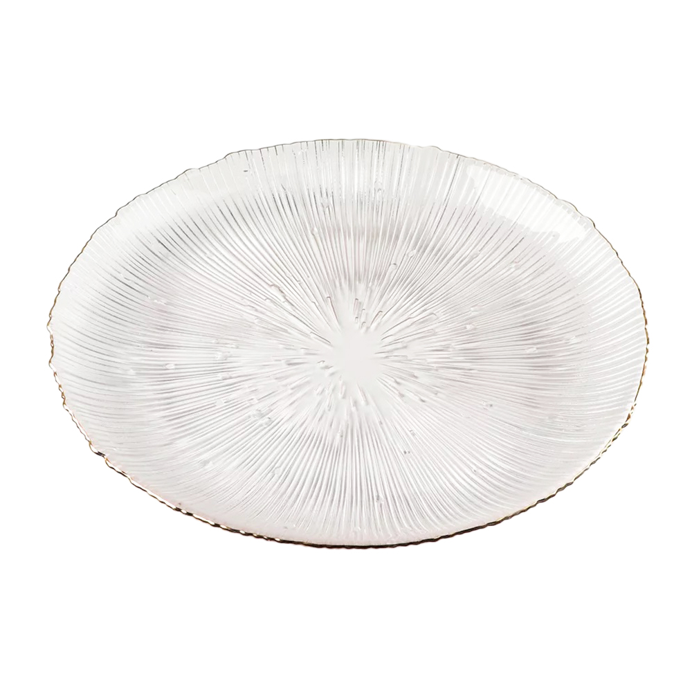 Блюдо сервировочное d32,5 см стекло 2025-1290