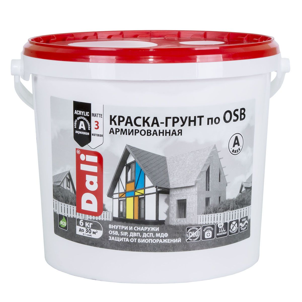 Краска-грунт по OSB "DALI" армированная (база А) - 6 кг