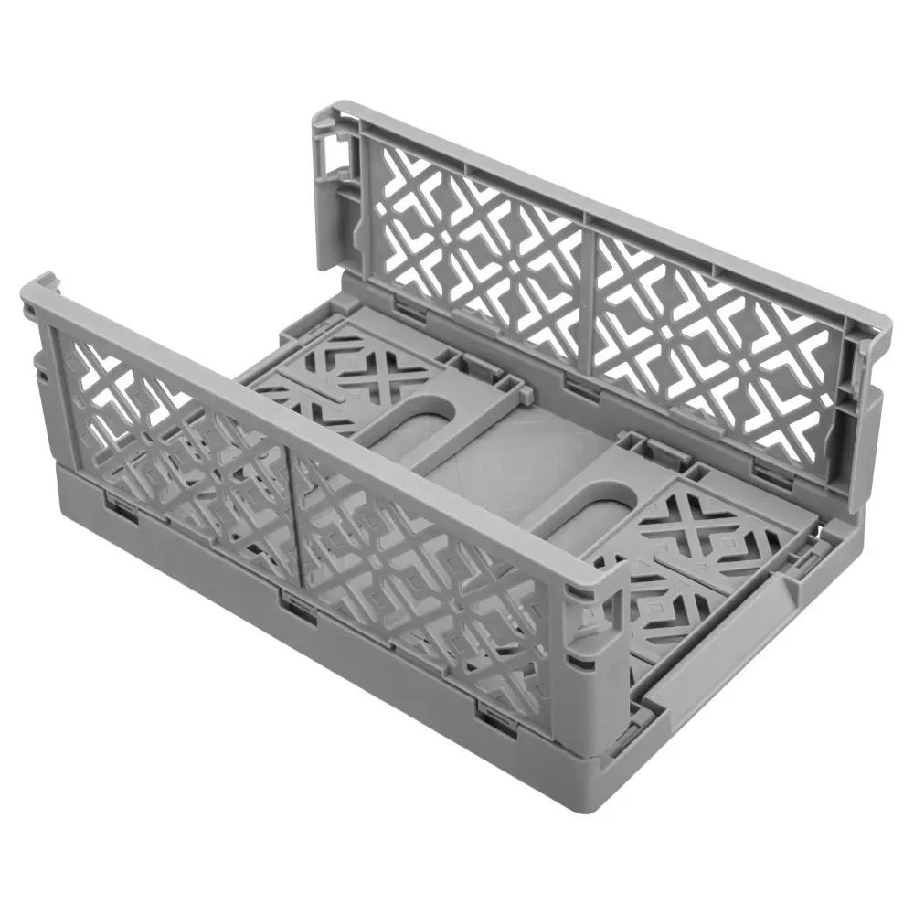 Ящик для хранения продуктов складной Stocky L 33,4х25х15,5 см 10,5 л серый
