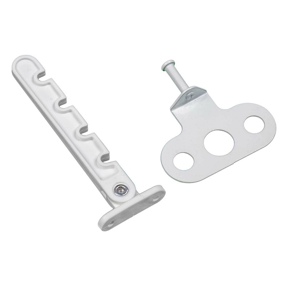 Ограничитель  для пластик. окон белый с белым кронштейном 1-564.Б