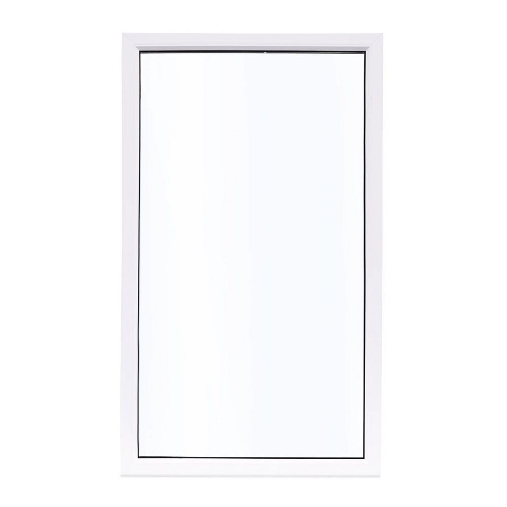 Окно ПВХ 700х1100 одностворчатое глухое Ст-т 24 мм профиль Novoline 58 мм однокамерное