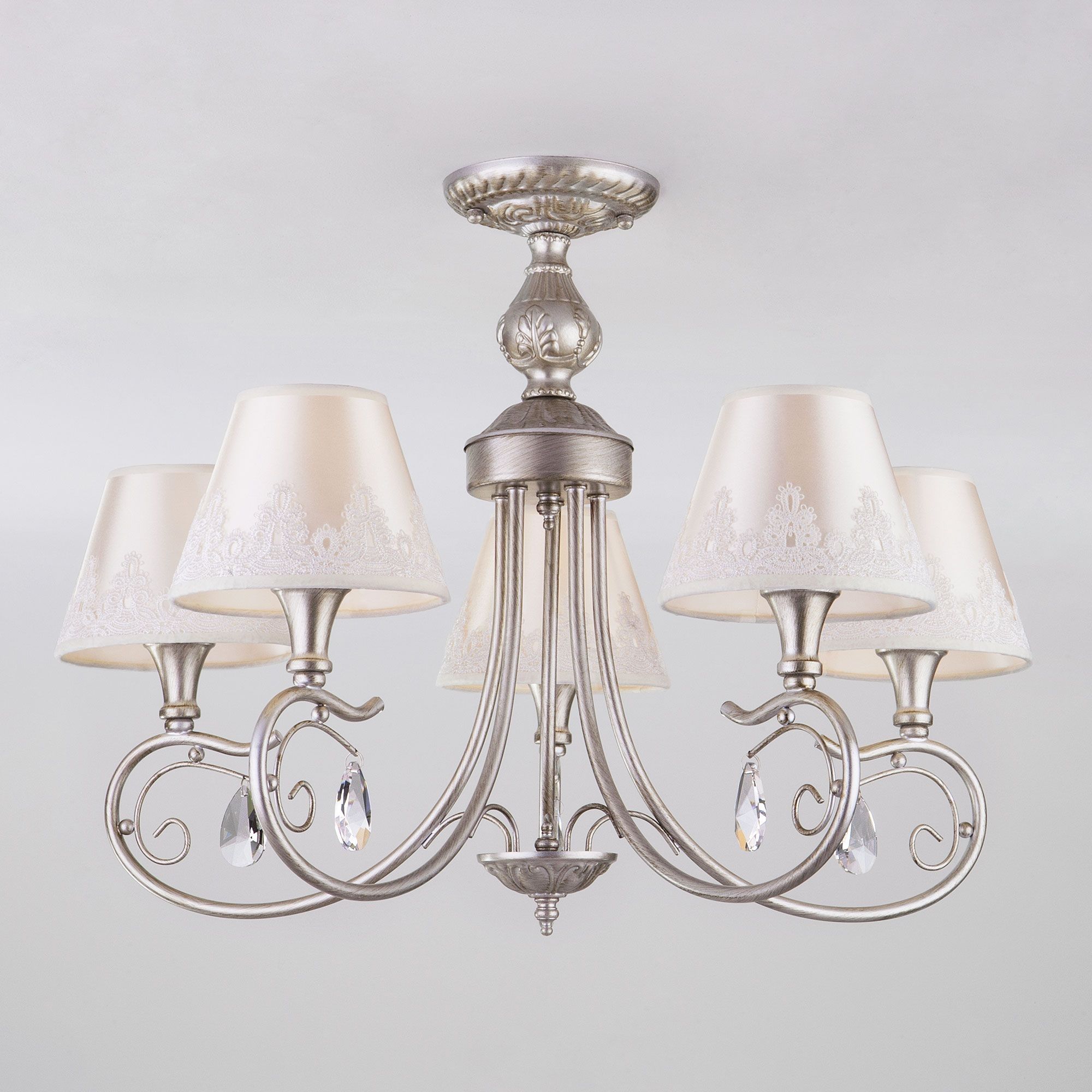 Люстра потолочная Eurosvet 60069/5 5х40Вт E14 d61,3 см h48,3 см серебро