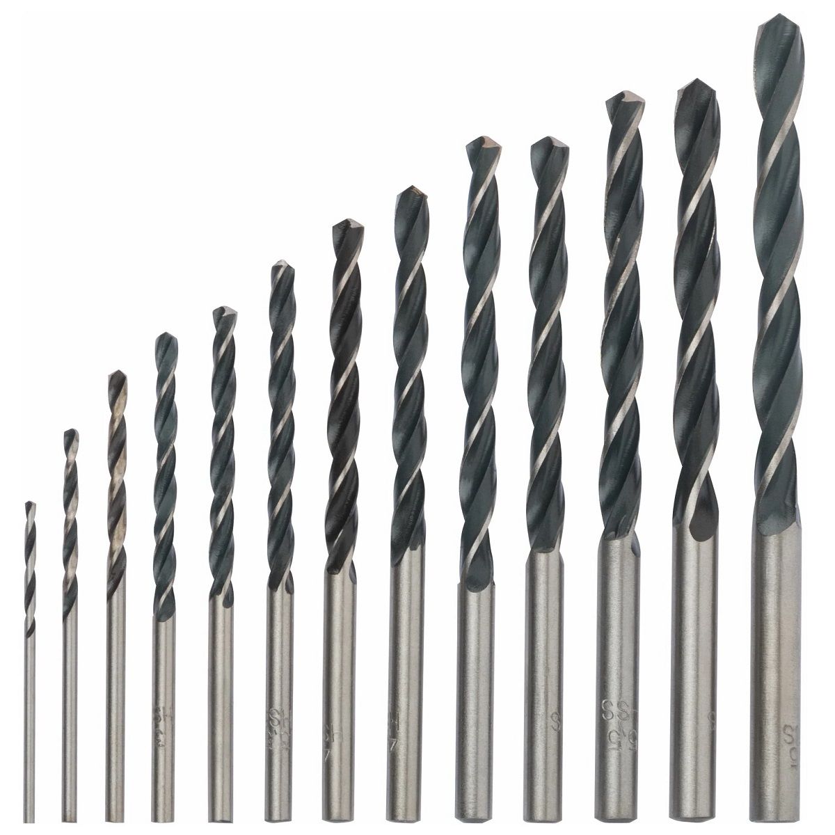 Набор сверл по металлу черненых 1,6-6,5 мм HSS 13 шт Fit 33863