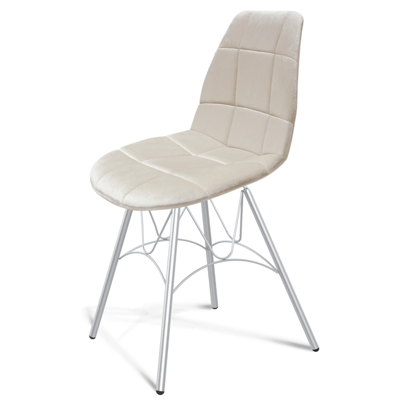 Стул Sheffilton ST29/S100 микровелюр жемчужный хром лак металл