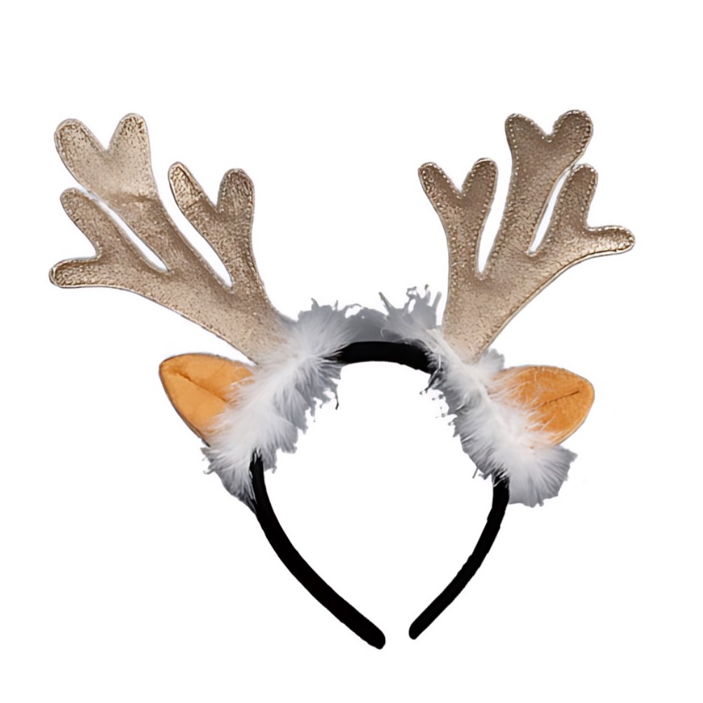 Ободок карнавальный Рожки оленя с ушками 26х19 см микс 2024-8532