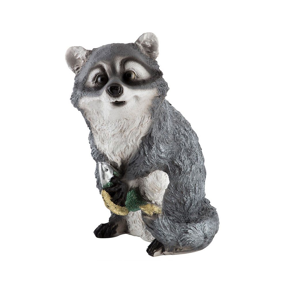 Фигура садовая Енот с рыбой 169350